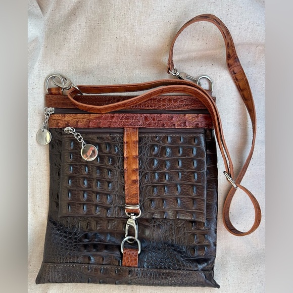 RARE🌟authentic Borse in Pelle genuine crocodile leather crossbody bag It…